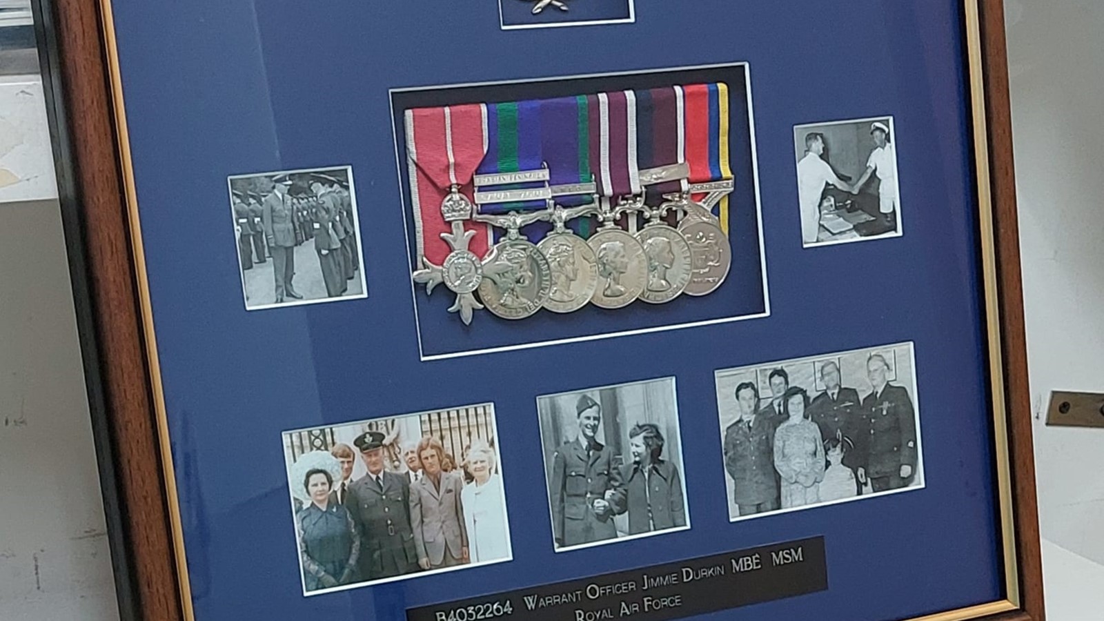 Picture of framed medals