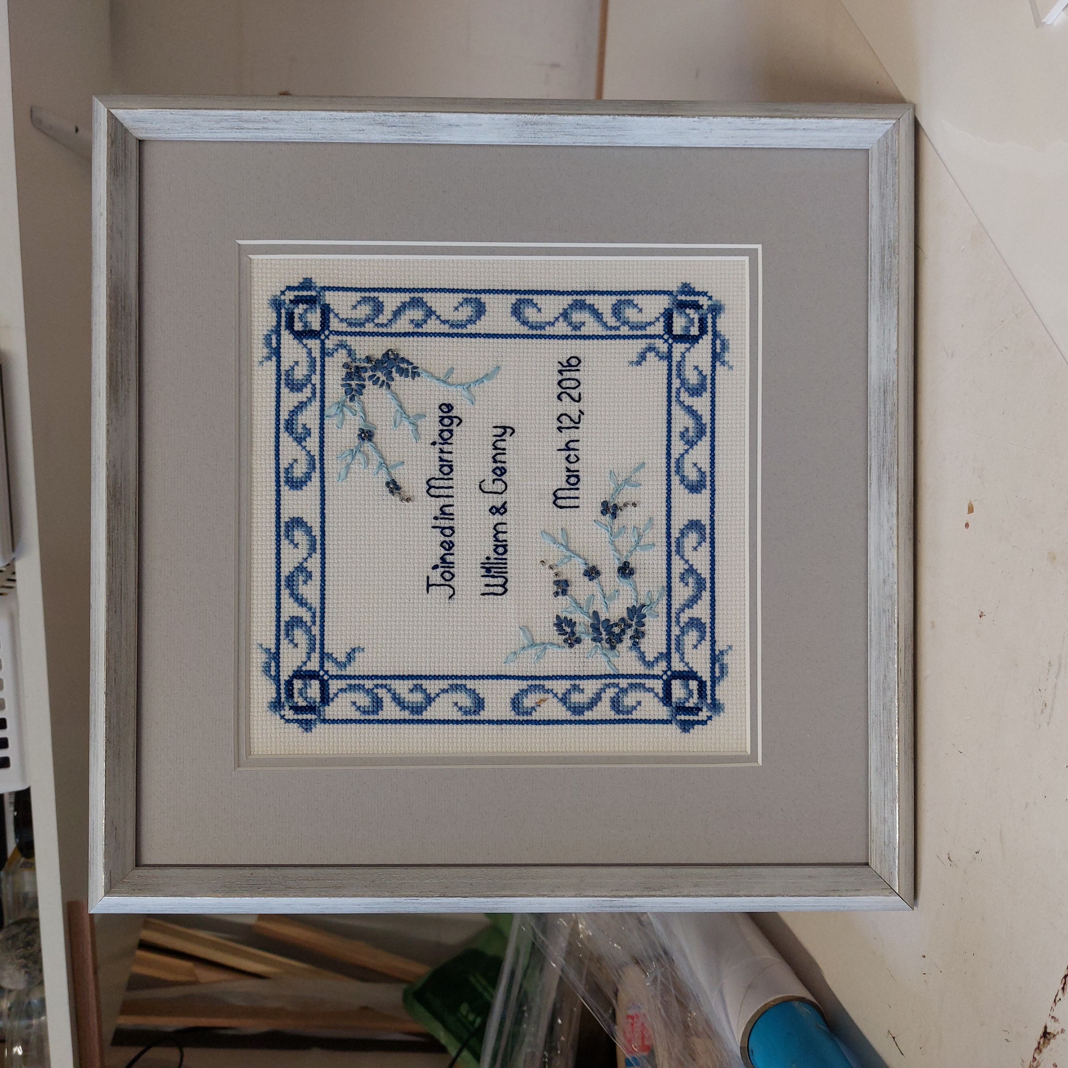 framed cross stitch