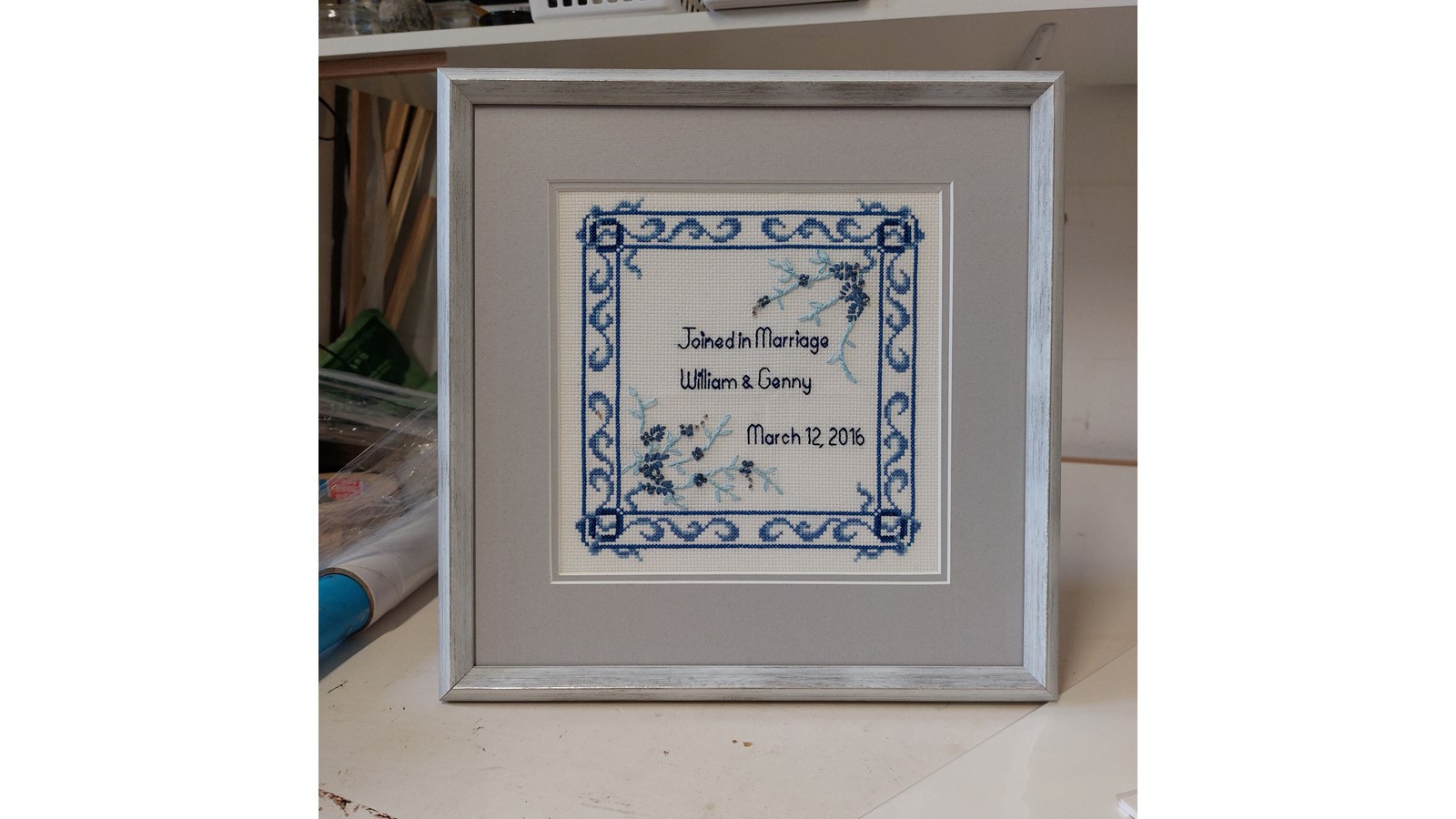 framed cross stitch